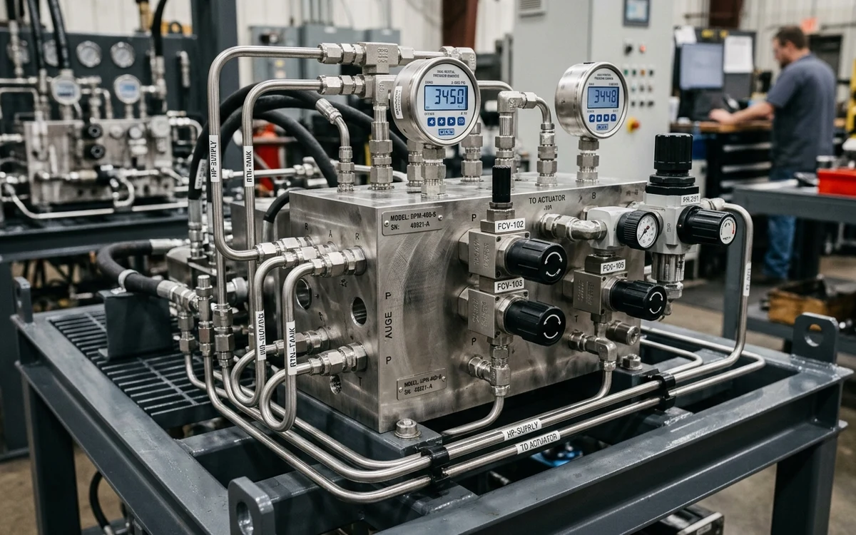 Industrial Systems Test Bench and Hydraulic Fluid Control Installation