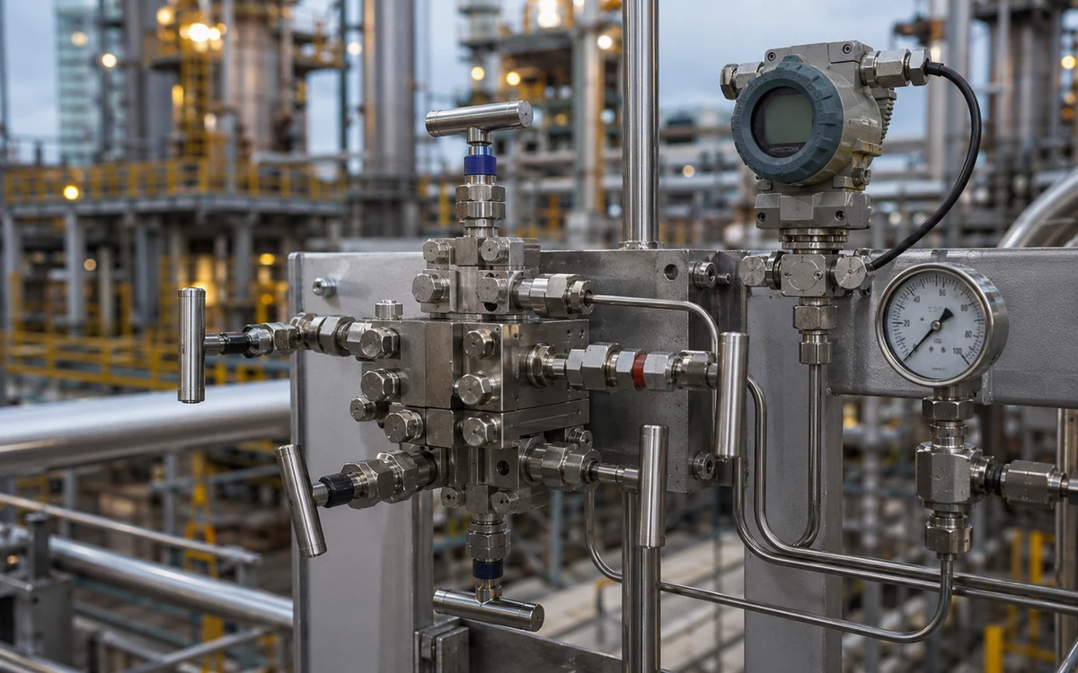 Process Instrumentation Transmitters and 5-Valve Manifold Installation